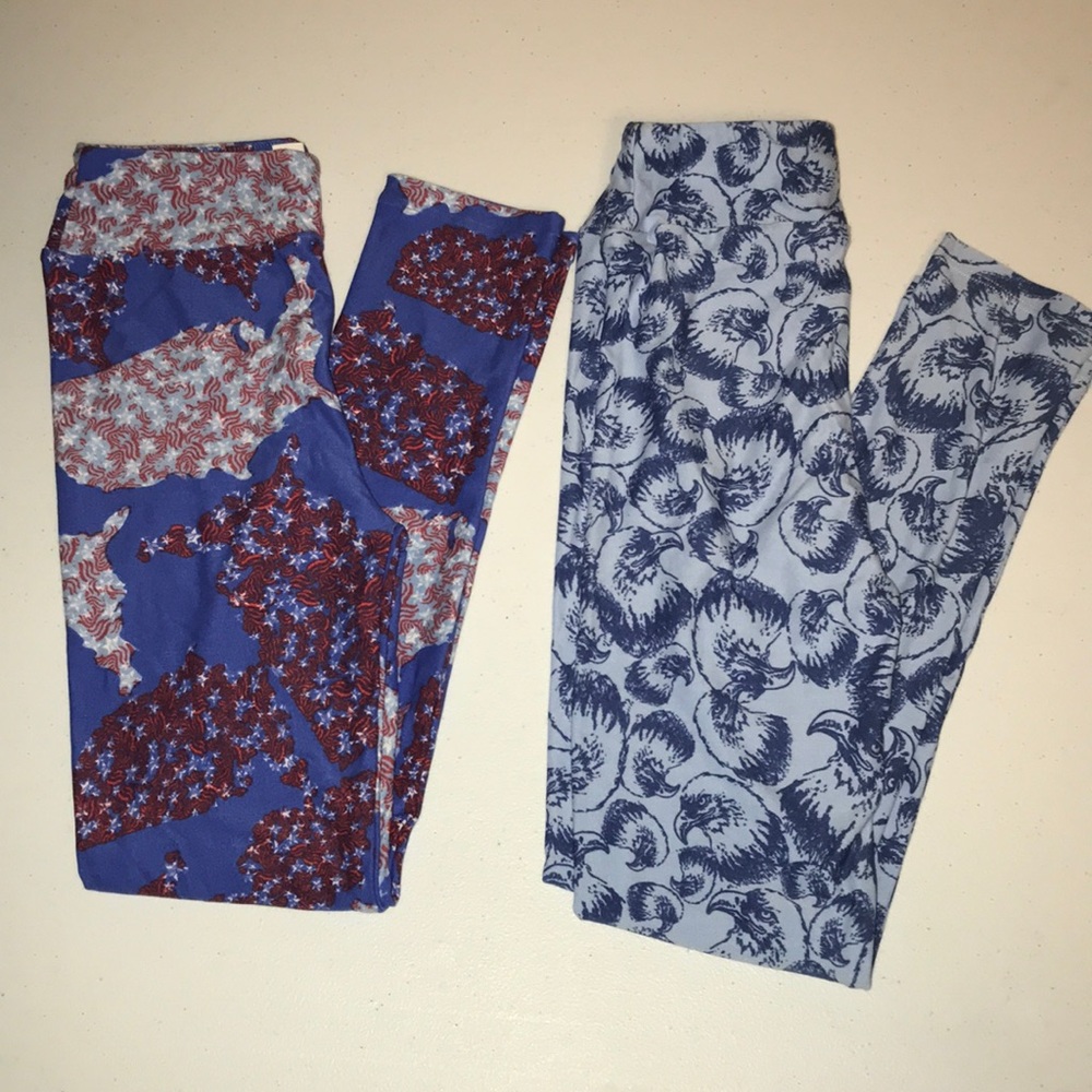 LuLaRoe Kids L/XL Leggings - Americana Collection